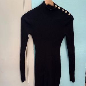 H&M Black Long Sleeve Small Dress